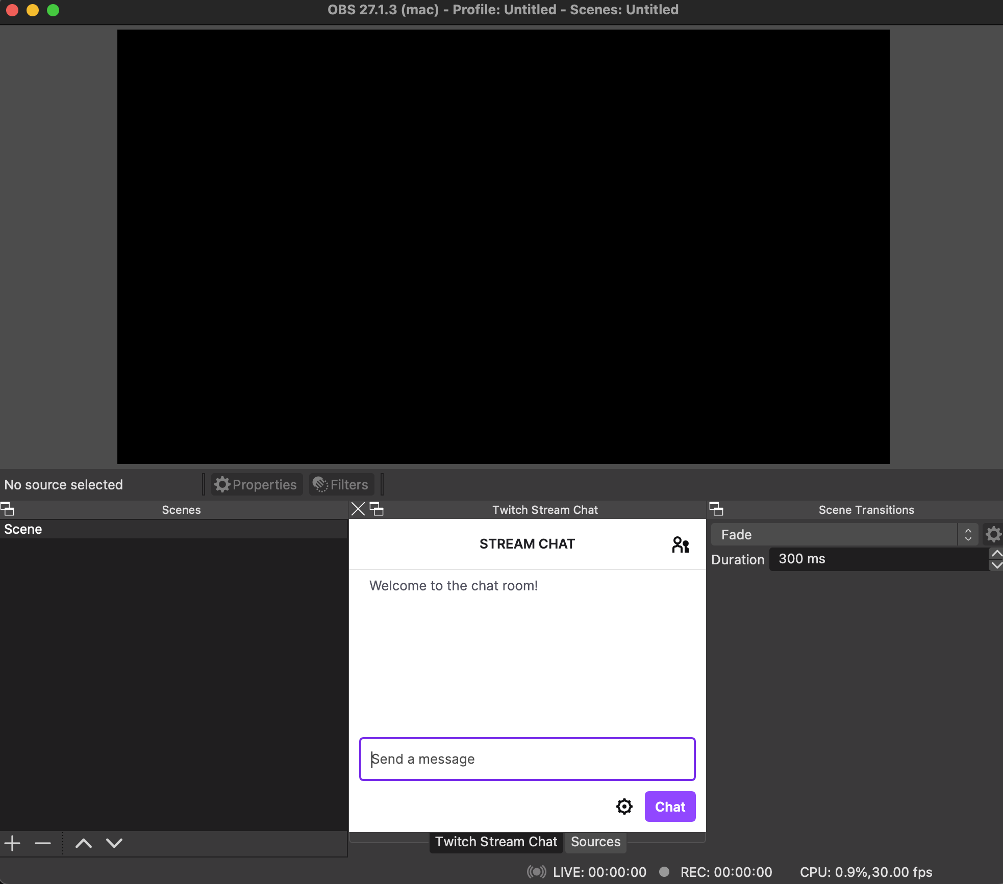 How to add twitch chat to obs