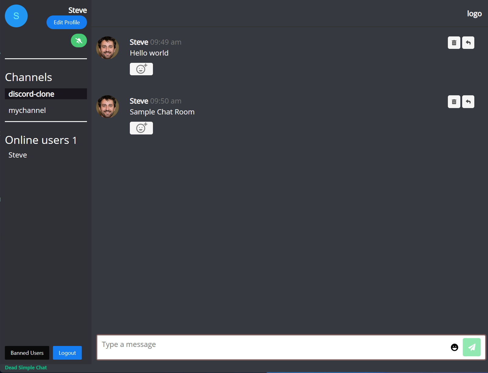 Build a website like a discord for Grupo Chat - Chat Room