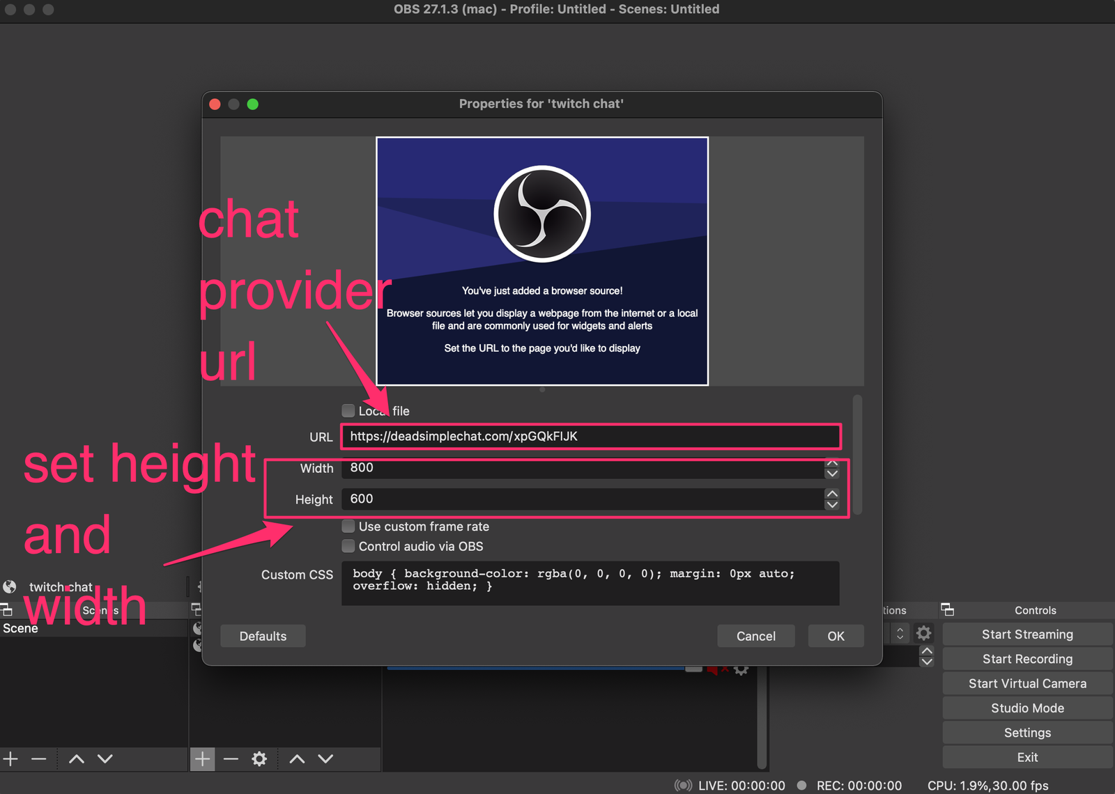 How to Add/Embed Stream Chat to OBS Studio Jan 2024