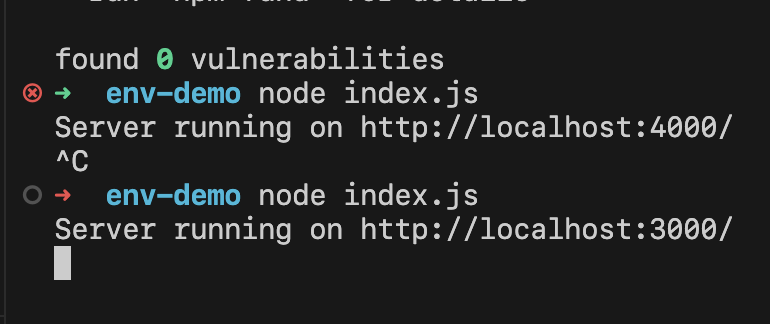 node js variable assignment