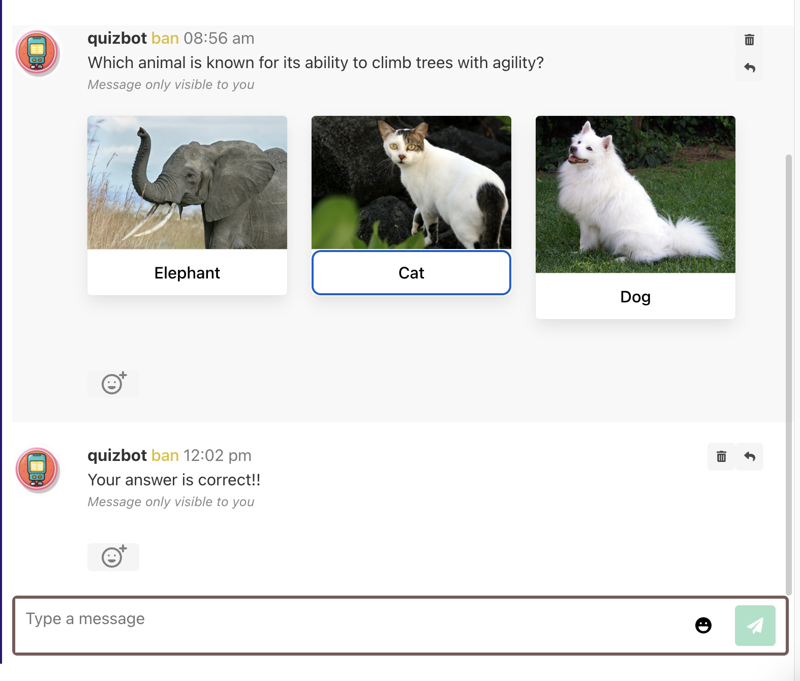Bot Answer