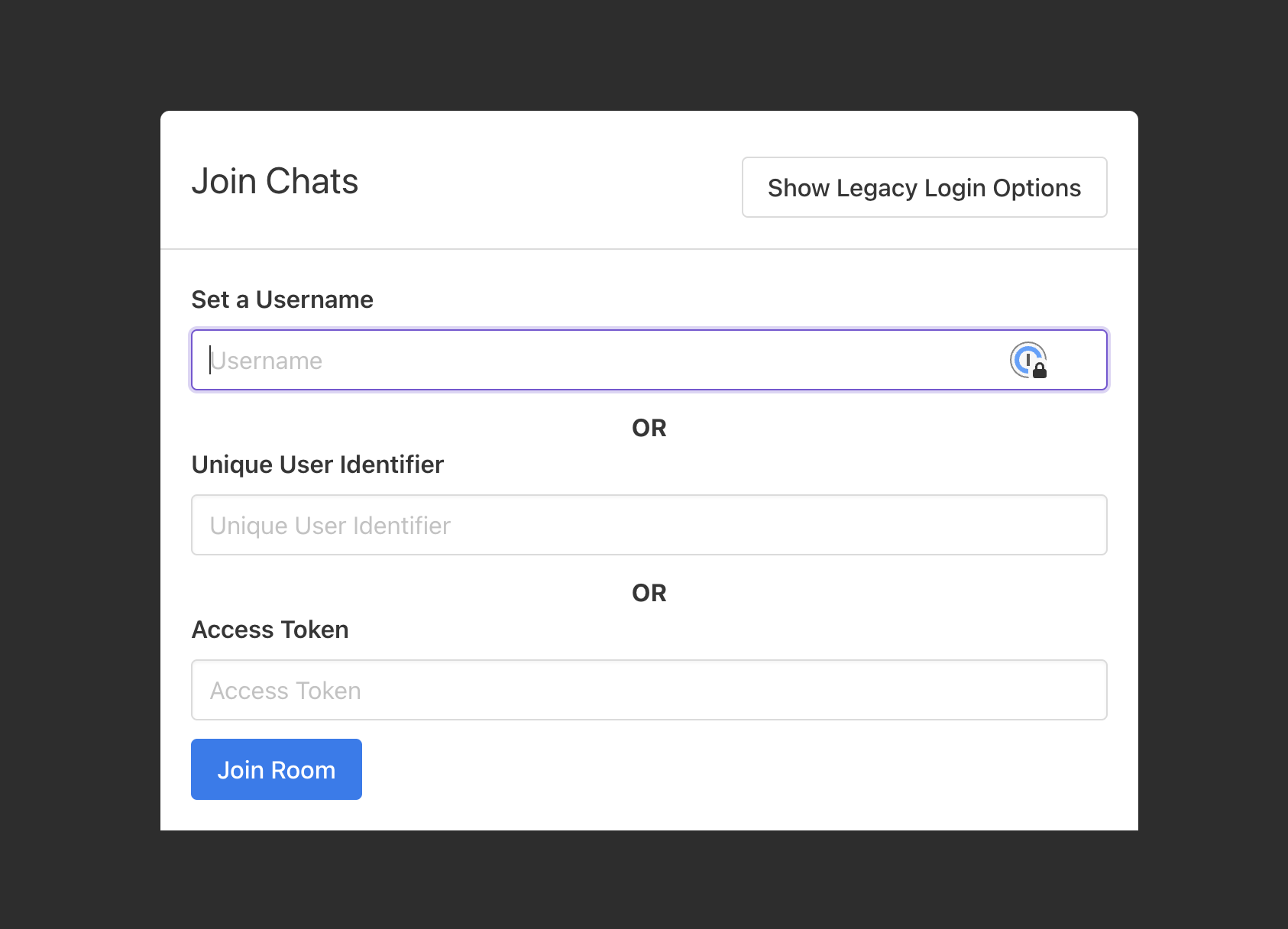 Dead Simple Chat New Join Modal